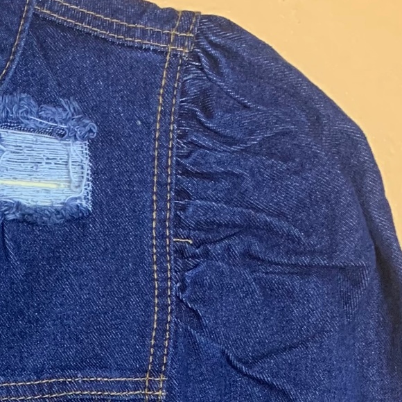 Jean jacket (Denim) puffy shoulder - Picture 3 of 3